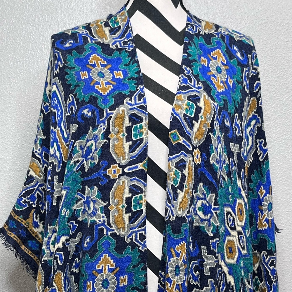 Theodora & Callum Boho One Size Open Front Tassel… - image 4